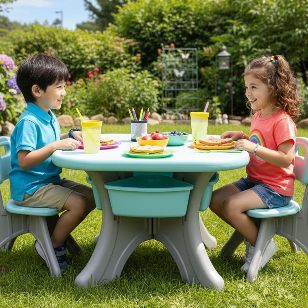 Kids Table and Chairs, 3 PCS A - đánh giá và giá Kids Outdoor Activity Table