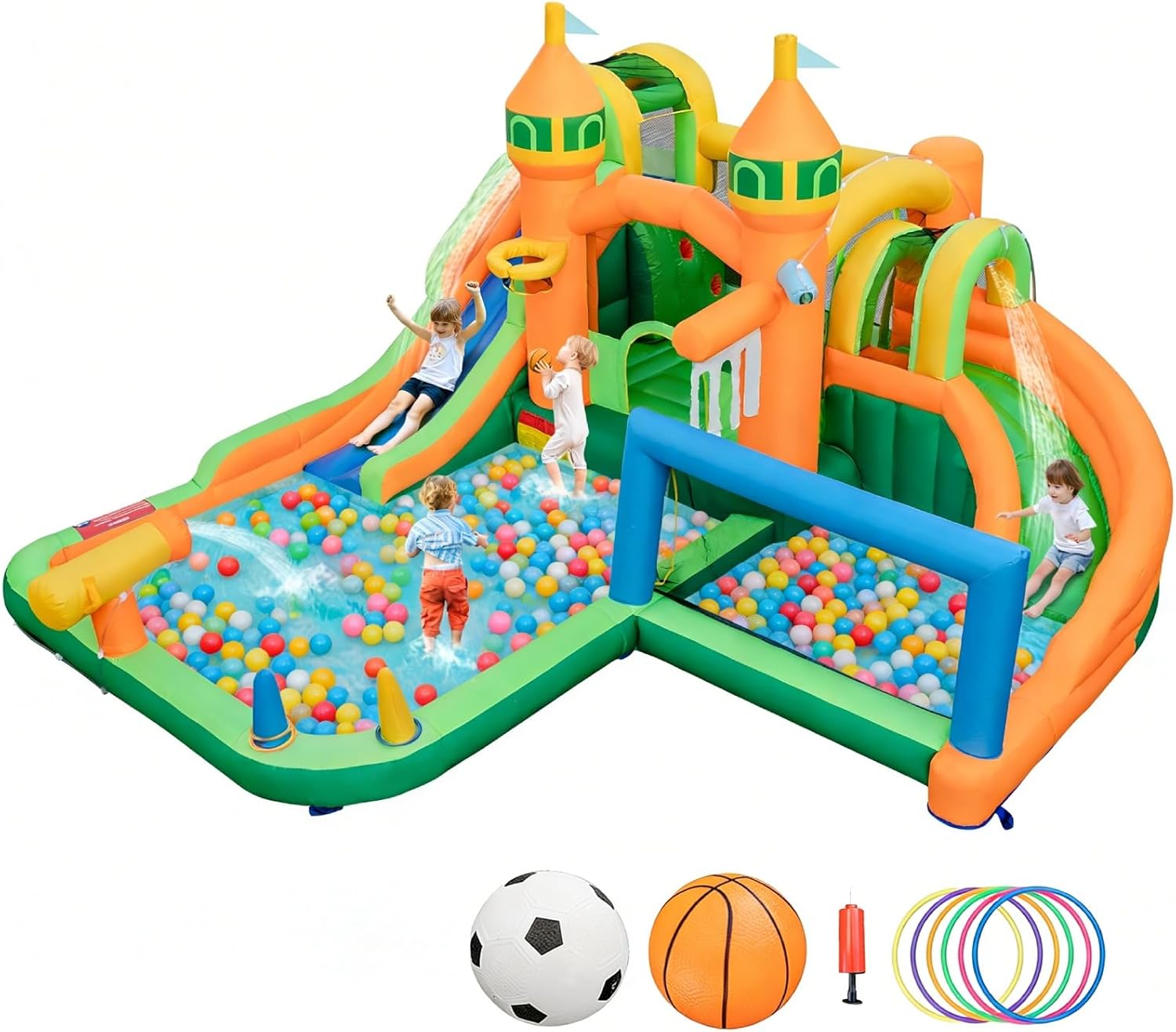 9-in-1 Inflatable Water Park B - đánh giá và giá Kids Outdoor Jumping Castle