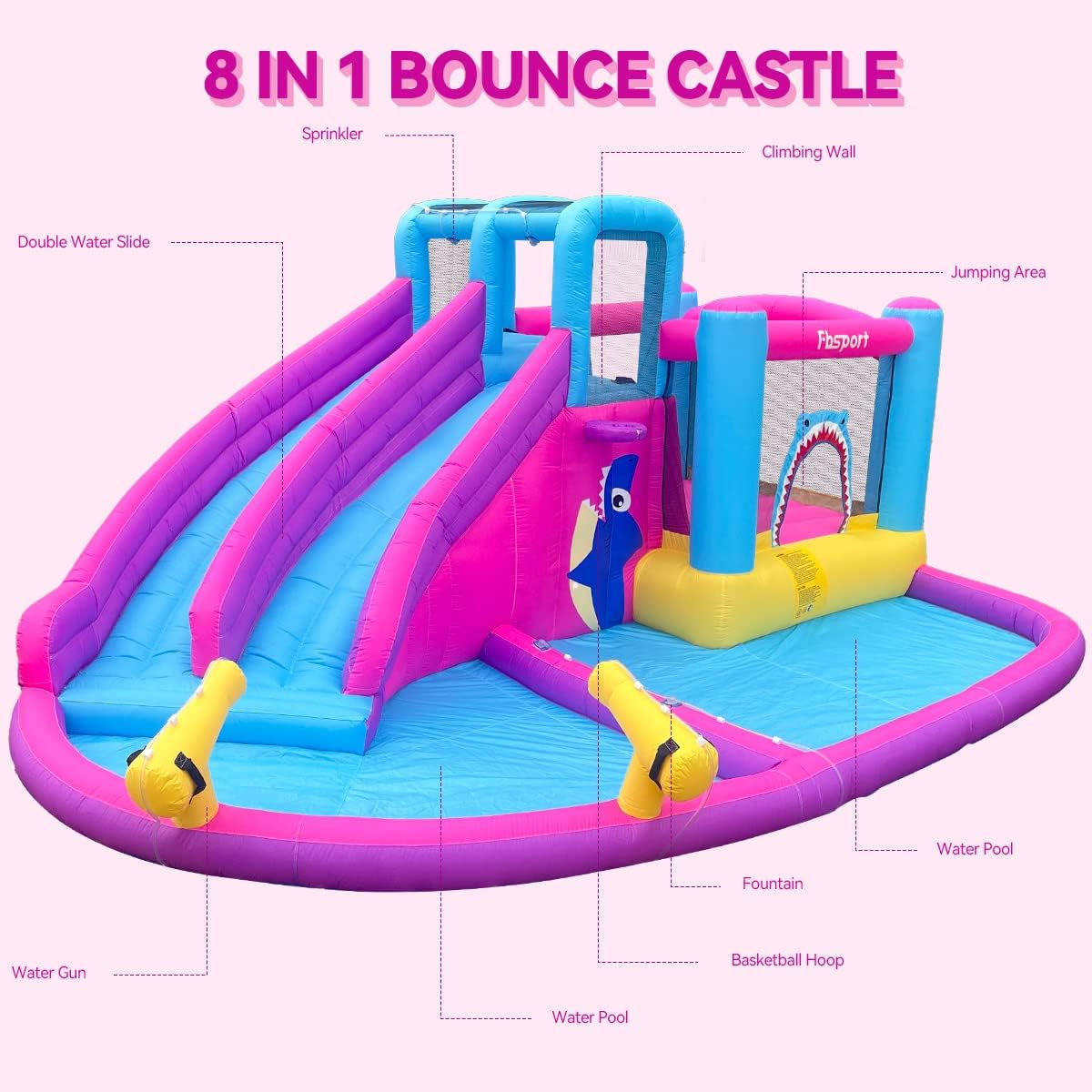 Twin Water Slides Inflatable B - đánh giá và giá Kids Outdoor Climbing