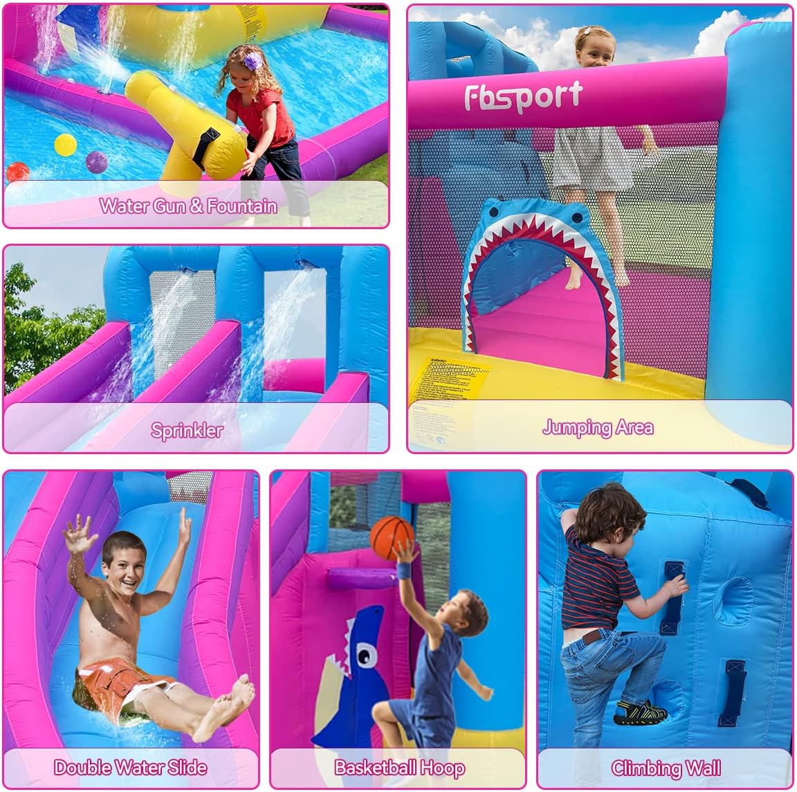 Twin Water Slides Inflatable B - đánh giá và giá Kids Outdoor Climbing