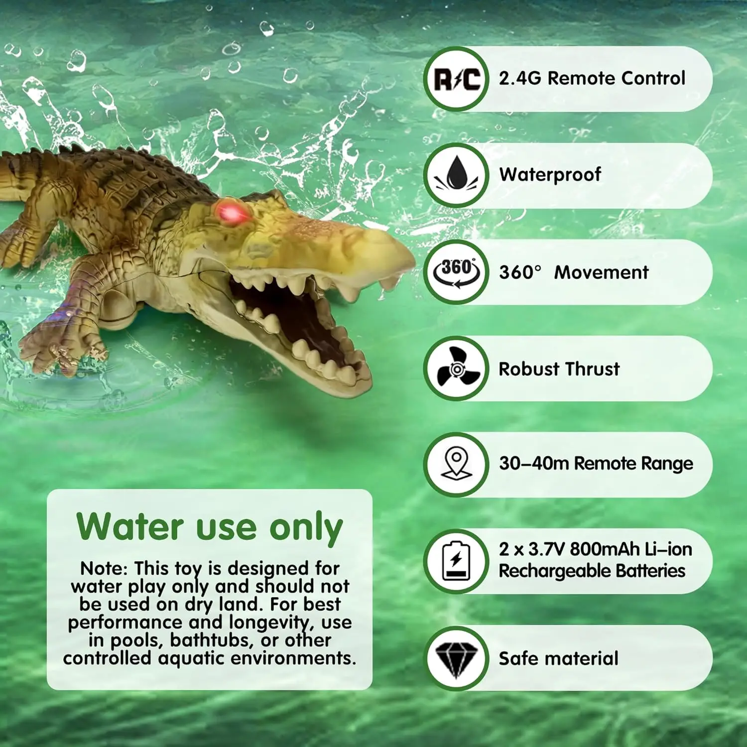 Remote Control Crocodile Water - đánh giá và giá Kids Outdoor Exercise Equipment